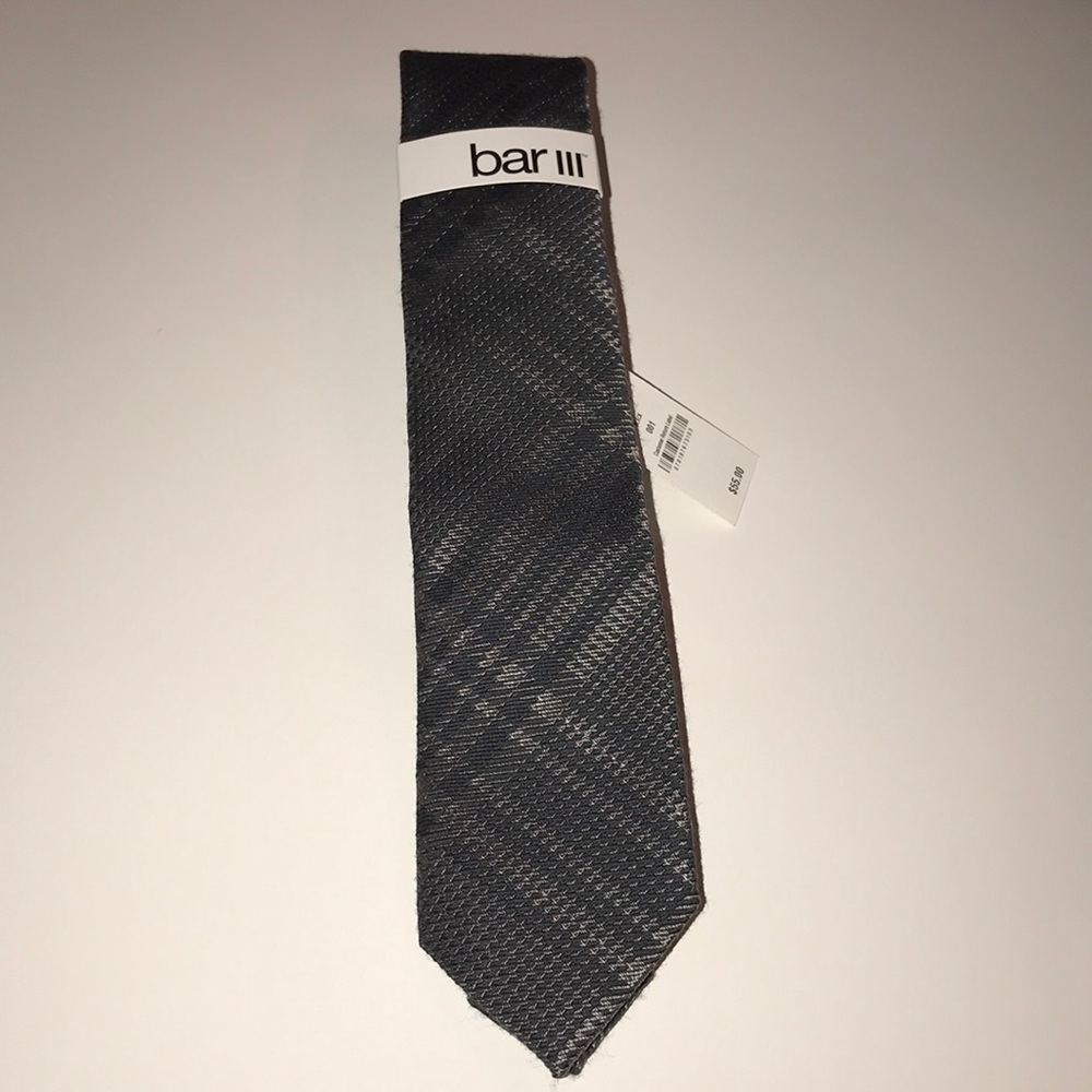 Bar III Men’s Tie Black Gray